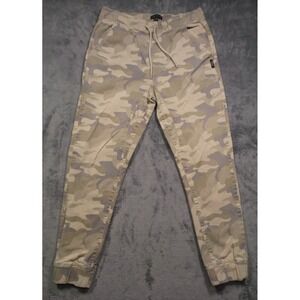 Silver Jeans Co Pants Womens Size Medium Brown Camo Jogger Stretch Pull On